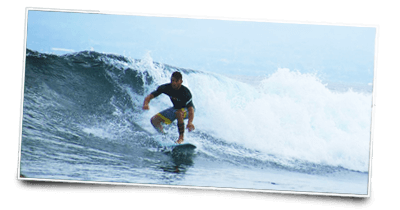 Intermediate surfer Lembongan
